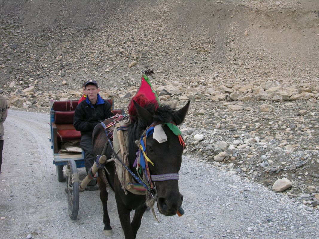 4 Everest North Base Camp 1 Jerome Ryan On Horse Cart To Base Camp